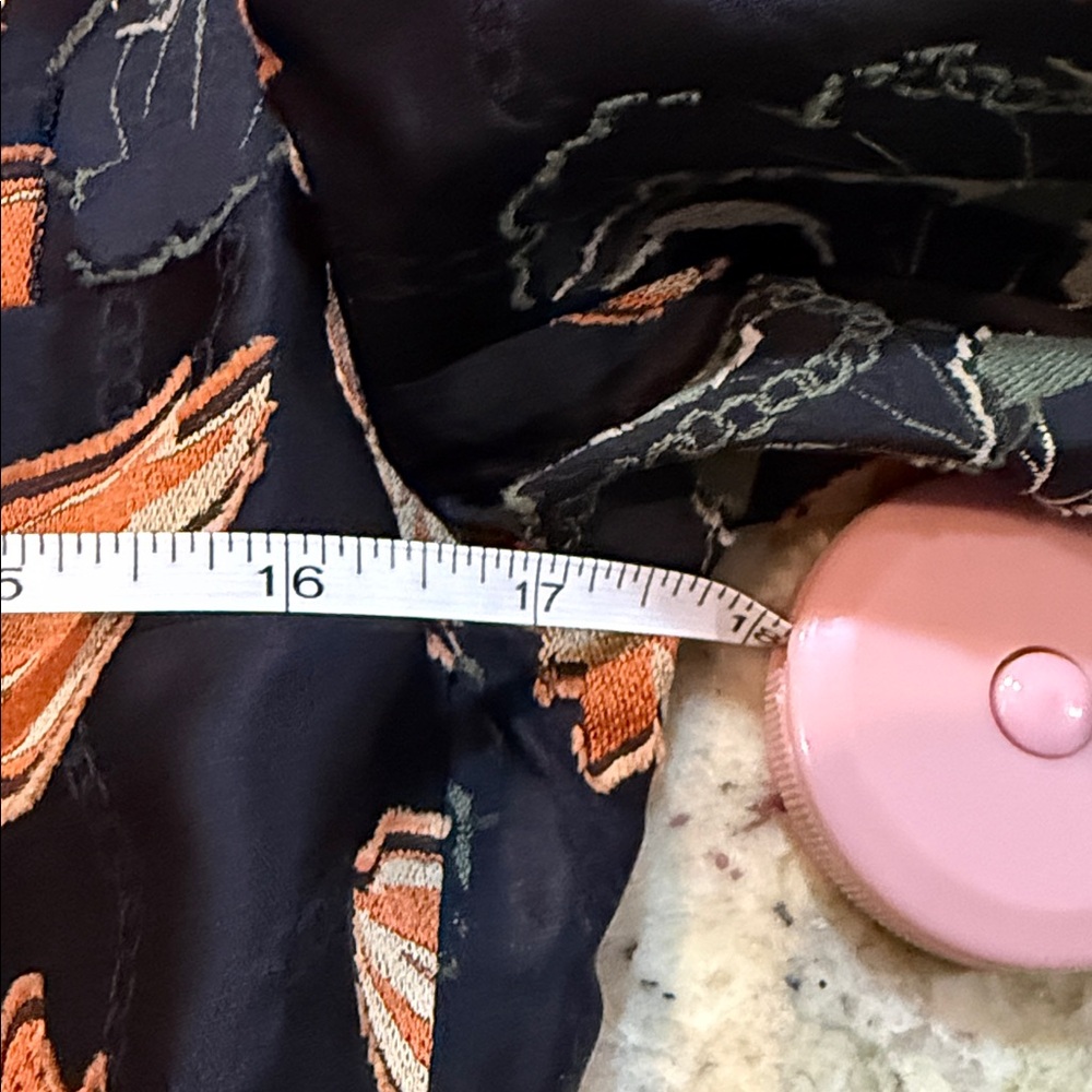 Salvatore Ferragamo Black Orange Floral Jacquard Blazer Silk Jacket IT 38 US 2”. - Picture 9 of 11
